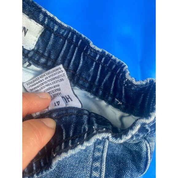 Hudson Kids Denim Pull-On Shorts Fringe Drawstring Pockets Elastic Waist Size 4T - Picture 3 of 6
